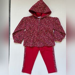 Red 2 piece Tracksuit Mayoral hoodie sweatpants size 18 months red girl’s